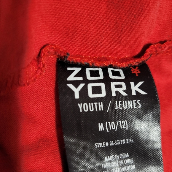💥4 for $30💥 Zoo York boy's red t-shirt size M 10/12 - Picture 5 of 6